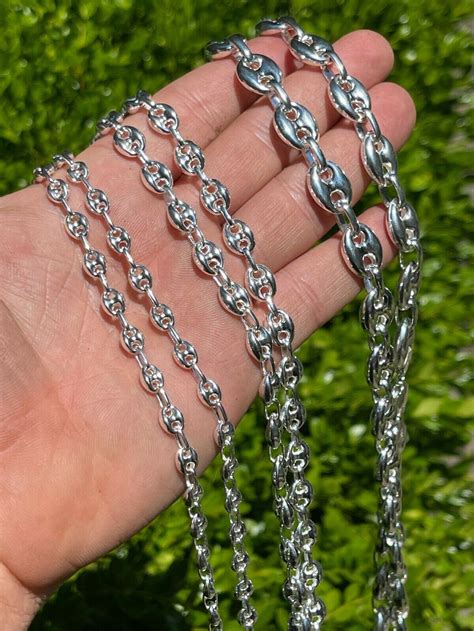 buy silver gucci link|puffed gucci link gold chain.